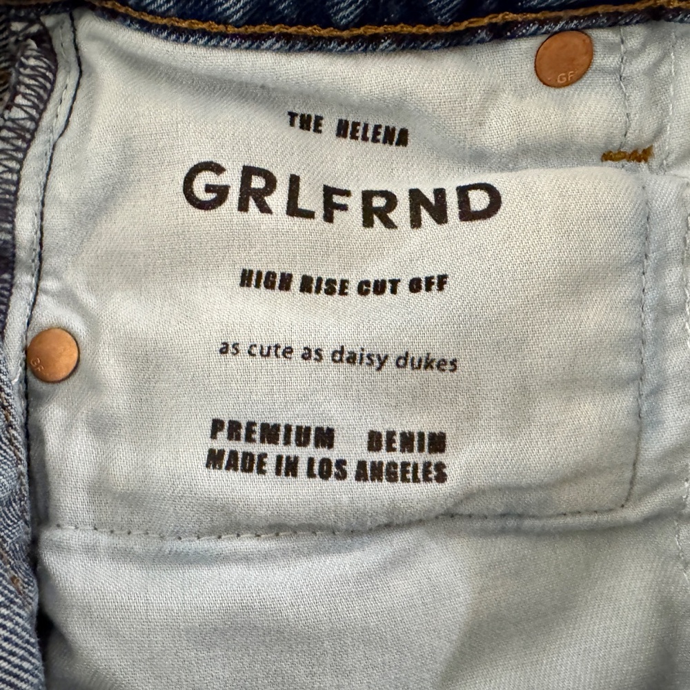 GRLFRIEND-  Denim Cut off Shorts - Size 23 - Picture 6 of 11